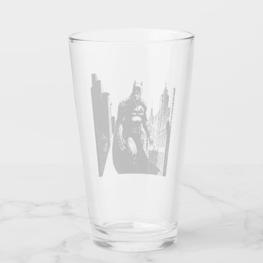 Batman Comic Book Illustration Glas (Achterkant)