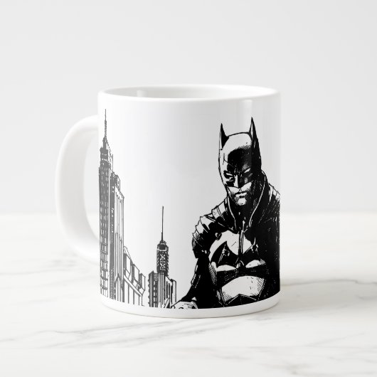 Batman Comic Book Illustration Grote Koffiekop (Links)