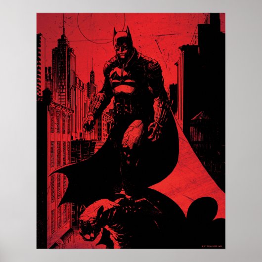 Batman Comic Book Illustration Poster (Voorkant)