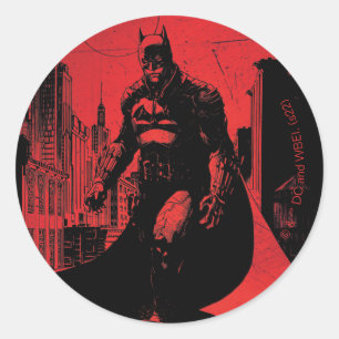Batman Comic Book Illustration Ronde Sticker