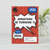 Batman Comic Style Kinderen Verjaardag Kaart (Staand voorkant)