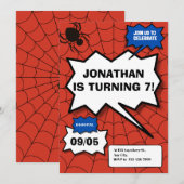 Batman Comic Style Kinderen Verjaardag Kaart (Voorkant / Achterkant)