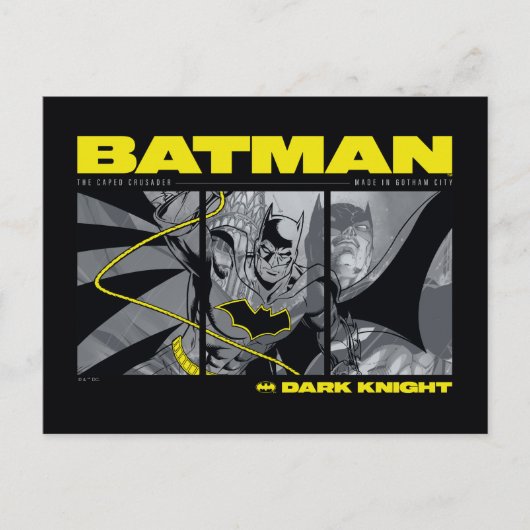 Batman Comic Tri-Panel Graphic Briefkaart (Voorkant)