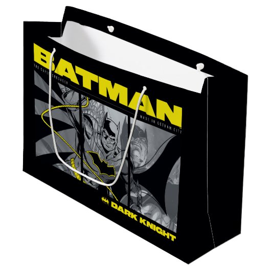 Batman Comic Tri-Panel Graphic Groot Cadeauzakje (Voorkant Gekanteld)