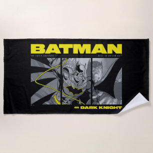 Batman Comic Tri-Panel Graphic Strandlaken