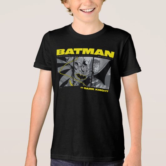 Batman Comic Tri-Panel Graphic Tri-Blend Shirt (Voorkant)