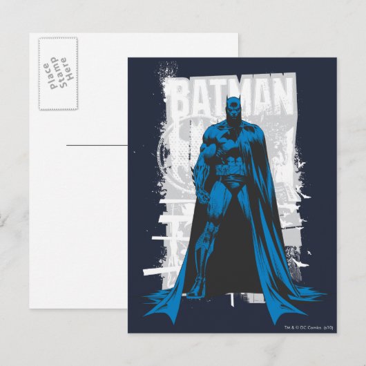 Batman Comic -  volledig Uitzicht Briefkaart (Voorkant / Achterkant)