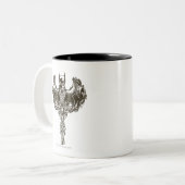 Batman Cowl en Skull Crest Tweekleurige Koffiemok (Voorkant links)