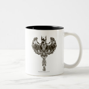 Batman Cowl en Skull Crest Tweekleurige Koffiemok