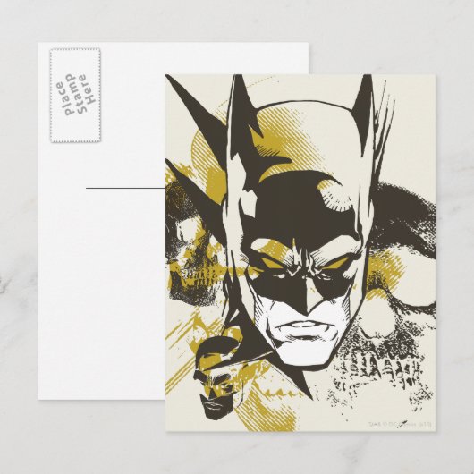 Batman Cowl en Skulls Briefkaart (Voorkant / Achterkant)
