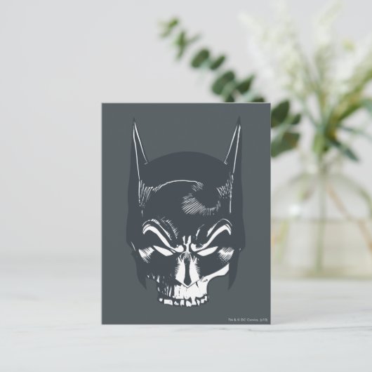 Batman Cowl/Skull-pictogram Briefkaart (Staand voorkant)