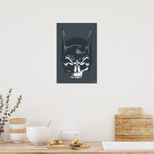 Batman Cowl/Skull-pictogram Poster (Keuken)