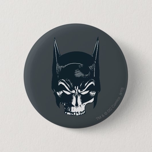 Batman Cowl/Skull-pictogram Ronde Button 5,7 Cm (Voorkant)