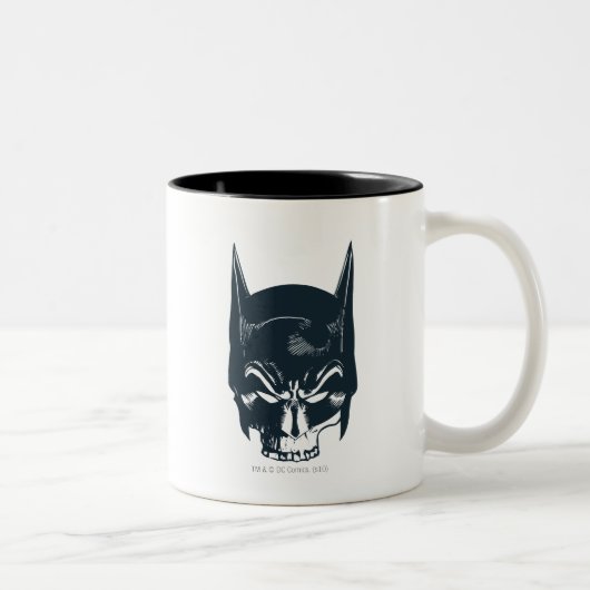 Batman Cowl/Skull-pictogram Tweekleurige Koffiemok (Rechts)