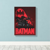 Batman Crimson Bat Signal Canvas Afdruk (Insitu (Houten vloer))