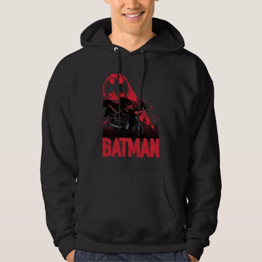 Batman Crimson Bat Signal Hoodie (Voorkant)