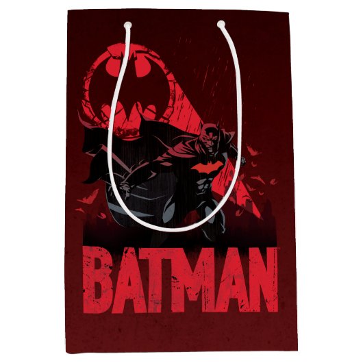 Batman Crimson Bat Signal Medium Cadeauzakje (Voorkant)