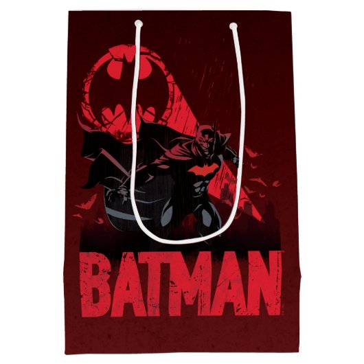 Batman Crimson Bat Signal Medium Cadeauzakje (Achterkant)
