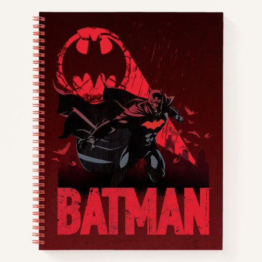 Batman Crimson Bat Signal Notitieboek (Voorkant)