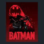 Batman Crimson Bat Signal Poster<br><div class="desc">Deze afbeelding toont een dramatische vertolking van Batman, gegoten tegen een grimmige, rode achtergrond die de gevaarlijke sfeer van Gotham weerspiegelt. Het stuk gaat over het silhouet van Batman, dat met een imposante houding uit de duisternis tevoorschijn komt en zijn rol als bewaker van de nacht onderstreept. Het vleermuissignaal doemt...</div>