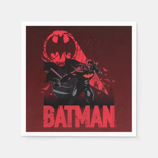 Batman Crimson Bat Signal Servet (Voorkant)