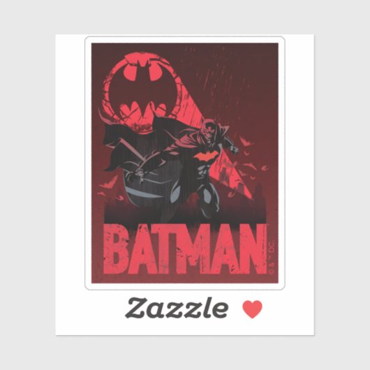 Batman Crimson Bat Signal Sticker (Vel)