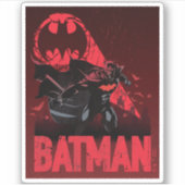 Batman Crimson Bat Signal Sticker (Voorkant)