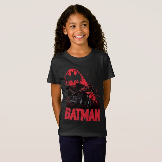 Batman Crimson Bat Signal T-shirt (Voorkant volledig)