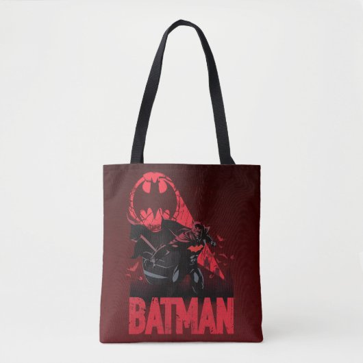 Batman Crimson Bat Signal Tote Bag (Voorkant)