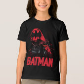 Batman Crimson Bat Signal Tri-Blend Shirt (Voorkant)