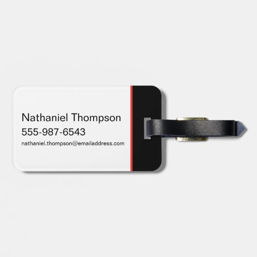 Batman Crimson Batarang Bagagelabel (Achterkant horizontaal)