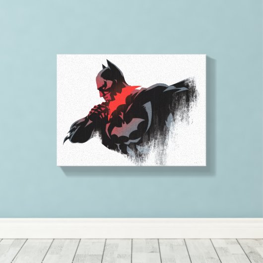 Batman Crimson Batarang Canvas Afdruk (Insitu (Houten vloer))