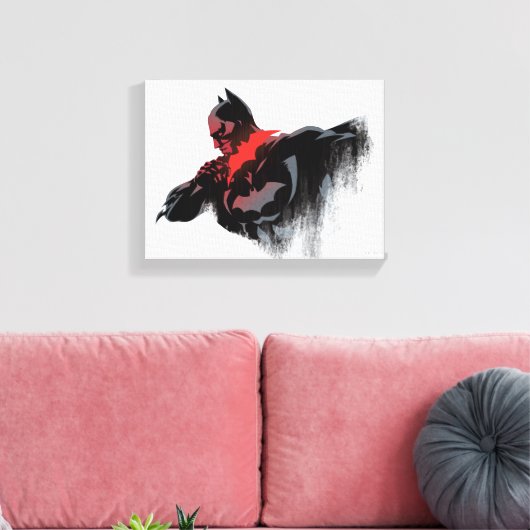 Batman Crimson Batarang Canvas Afdruk (Insitu (Woonkamer))