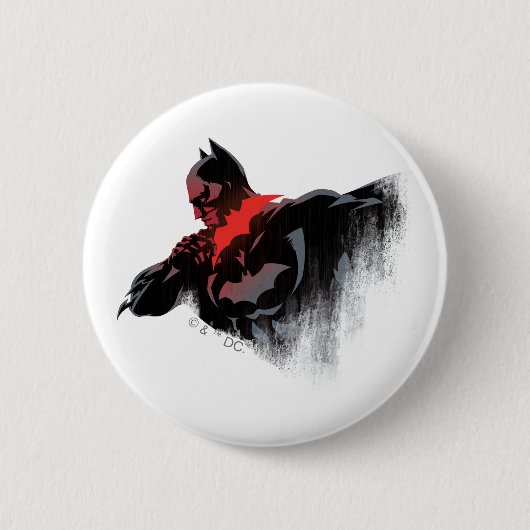 Batman Crimson Batarang Ronde Button 5,7 Cm (Voorkant)