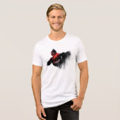 Batman Crimson Batarang Tri-Blend Shirt (Voorkant volledig)