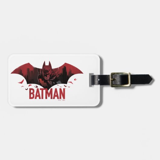 Batman Crimson Gotham Icon Bagagelabel (Voorkant horizontaal)