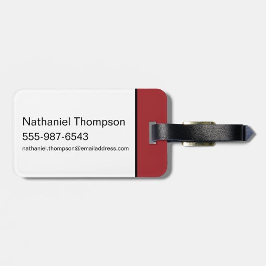 Batman Crimson Gotham Icon Bagagelabel (Achterkant horizontaal)