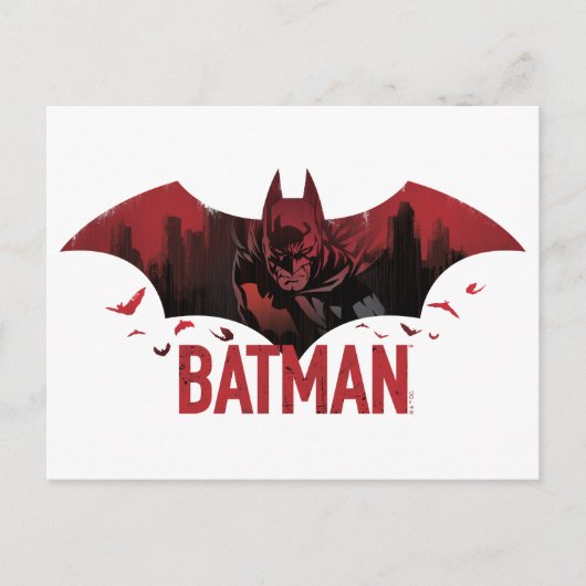 Batman Crimson Gotham Icon Briefkaart (Voorkant)