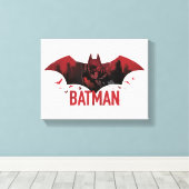 Batman Crimson Gotham Icon Canvas Afdruk (Insitu (Houten vloer))