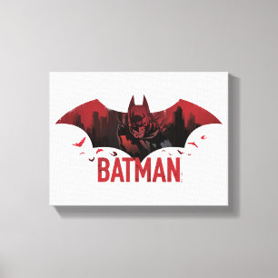 Batman Crimson Gotham Icon Canvas Afdruk