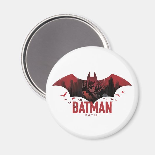 Batman Crimson Gotham Icon Magneet (Voorkant / Achterkant)