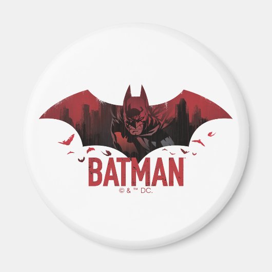 Batman Crimson Gotham Icon Magneet (Voorkant)