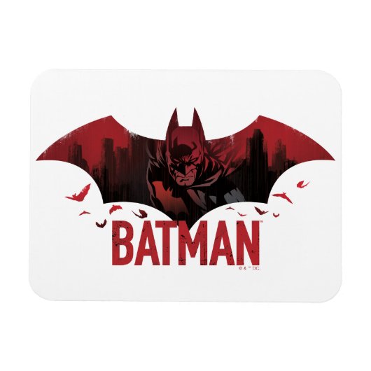 Batman Crimson Gotham Icon Magneet (Horizontaal)
