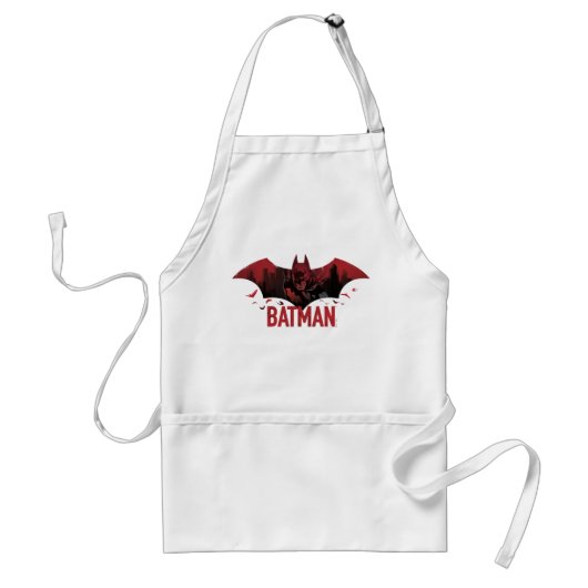 Batman Crimson Gotham Icon Standaard Schort (Voorkant)
