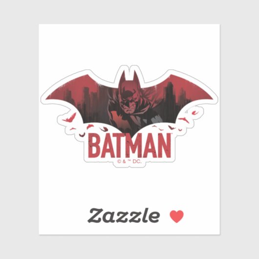 Batman Crimson Gotham Icon Sticker (Vel)