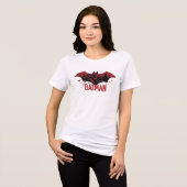 Batman Crimson Gotham Icon Tri-Blend Shirt (Voorkant volledig)