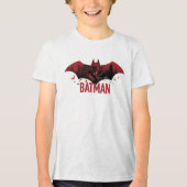 Batman Crimson Gotham Icon Tri-Blend Shirt (Voorkant)