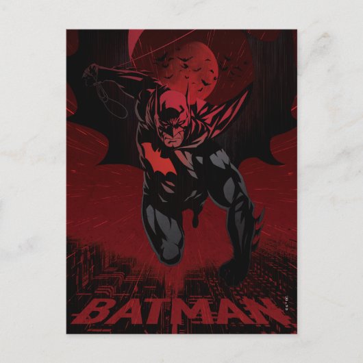 Batman Crimson Leap Briefkaart (Voorkant)