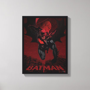Batman Crimson Leap Canvas Afdruk