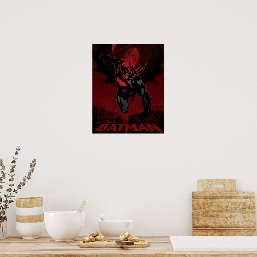 Batman Crimson Leap Poster (Keuken)